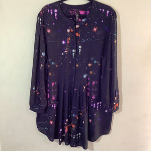 Melissa McCarthy Seven7 Galaxy Print Tunic